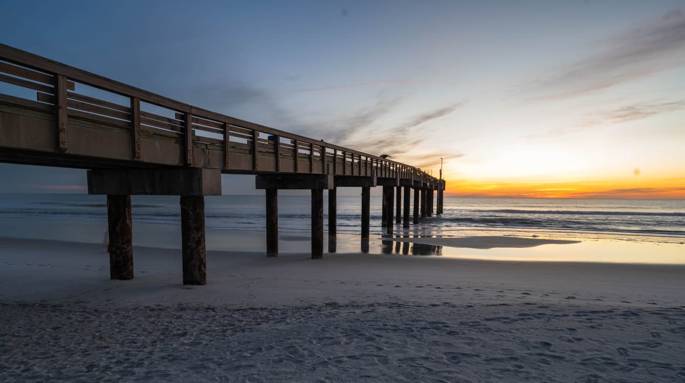 Golden hour over Melbourne Beach, Florida